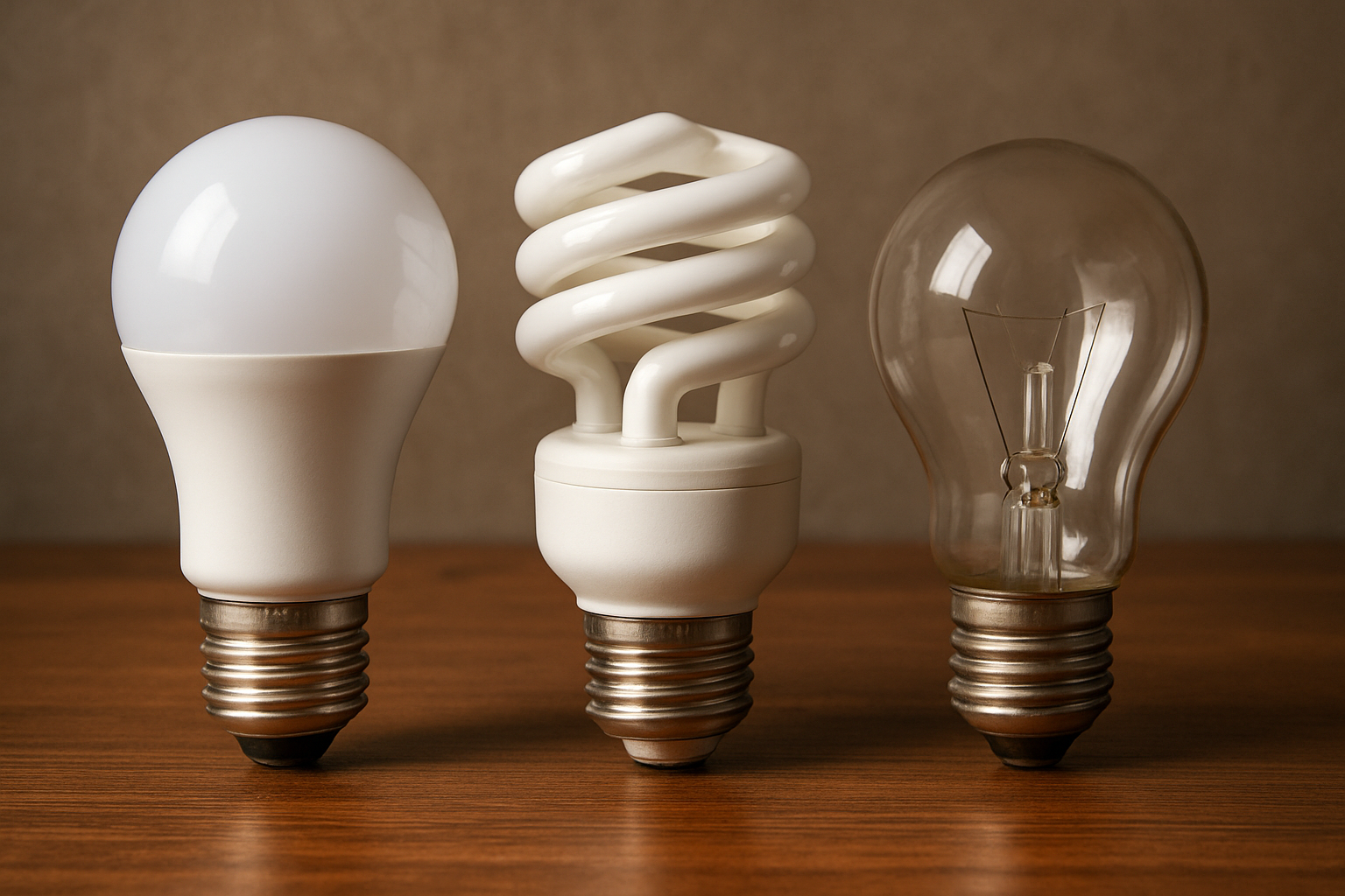 Comparativo de Lâmpadas: LED vs Fluorescente vs Incandescente