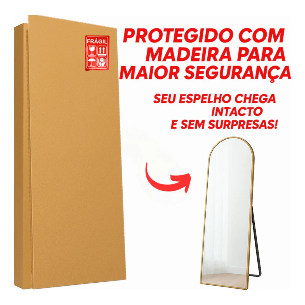 Espelho De Chão 157x47cm Oval Corpo Inteiro Moldura Alumínio