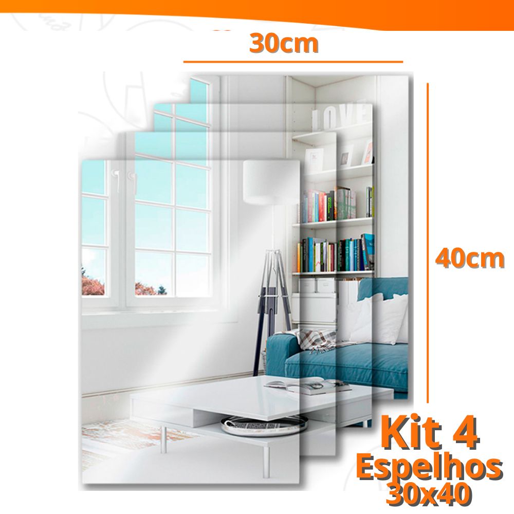Espelhos Adesivos Acrílico Oval e Retangular Diversos Tamanhos – Decoração Moderna e Versátil!