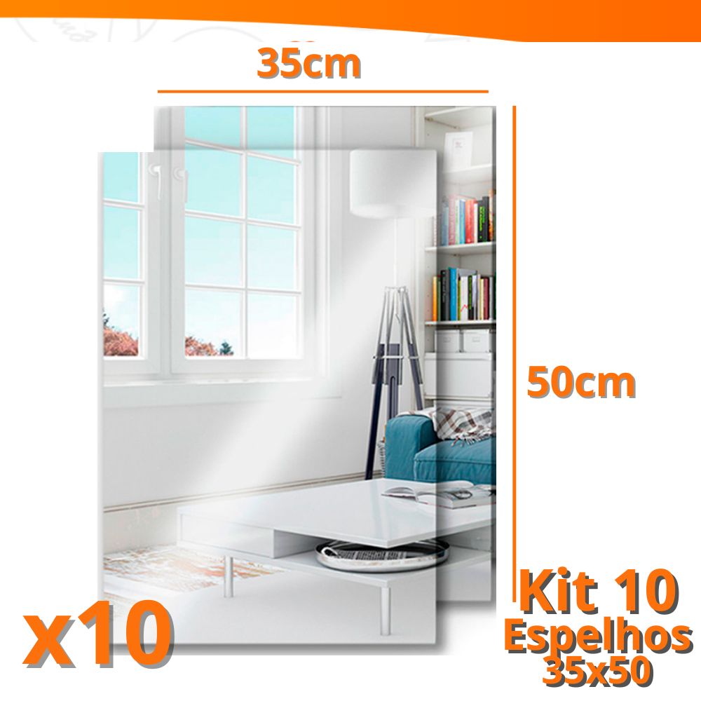Espelhos Adesivos Acrílico Oval e Retangular Diversos Tamanhos – Decoração Moderna e Versátil!