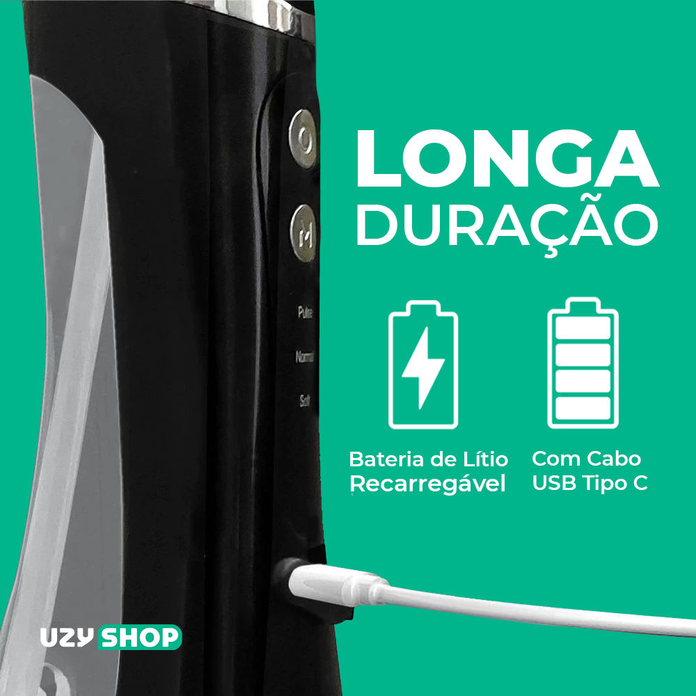 Irrigador Oral Limpeza Bucal Portátil 3 Modos 140psi 200mL 4 - Imagem 5