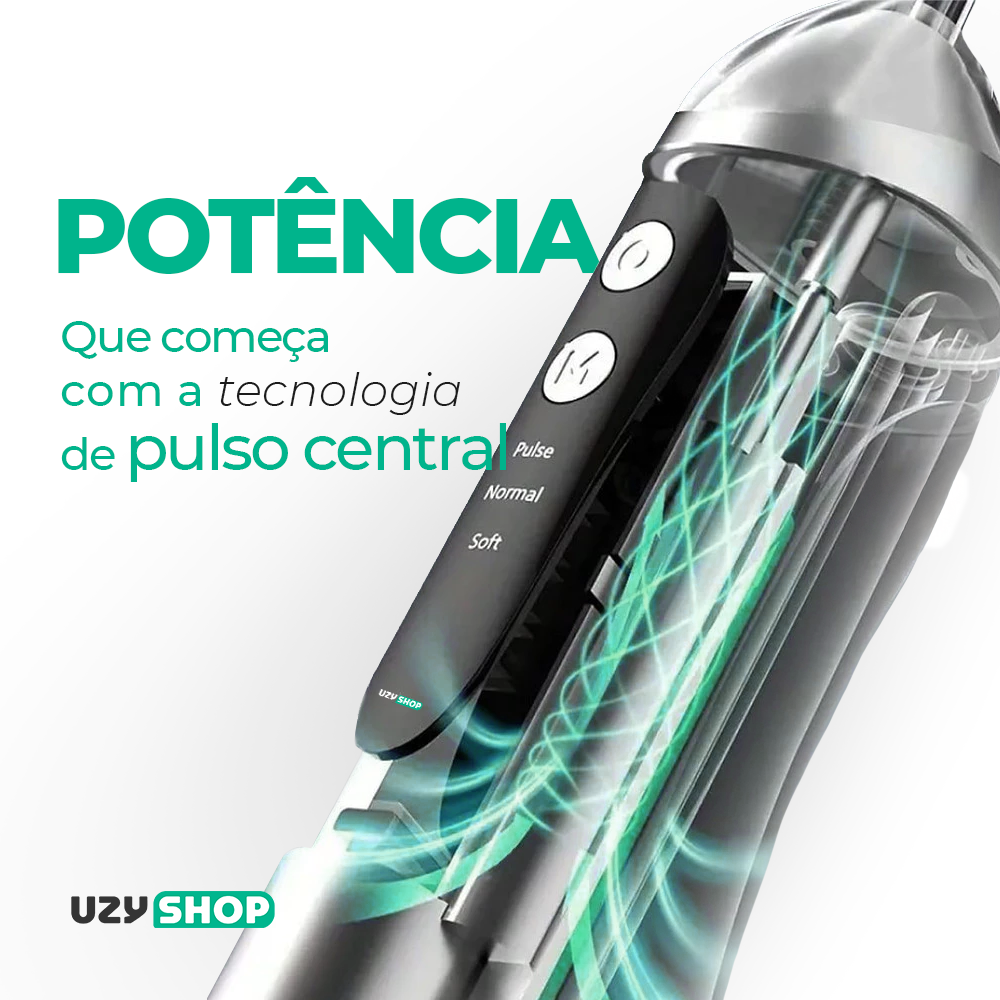 Irrigador Oral Limpeza Bucal Portátil 3 Modos 140psi 200mL 4 Bicos