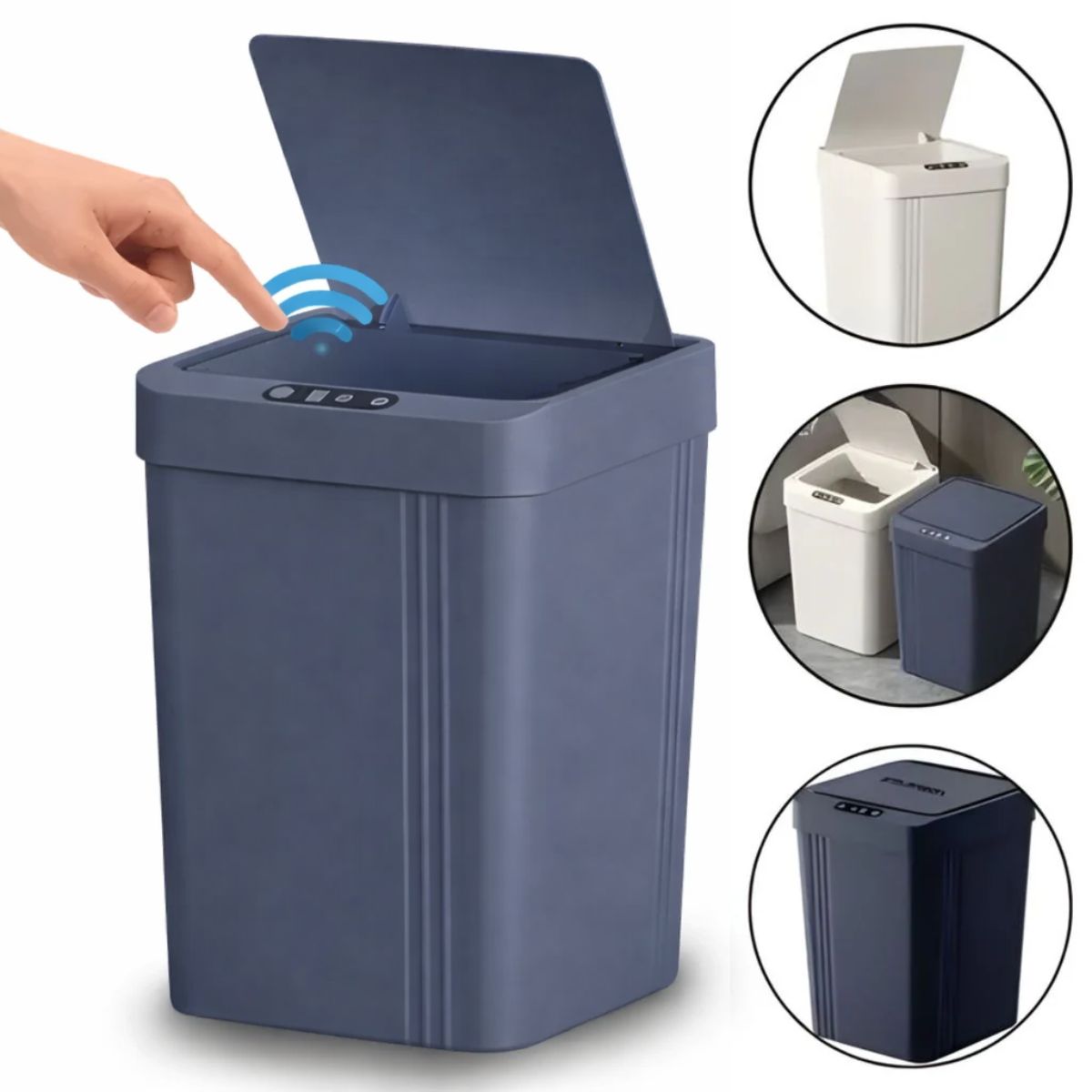 Lixeira Inteligente 13L Automática Sensor Movimento Banheiro e Cozinha Resistente a Água
