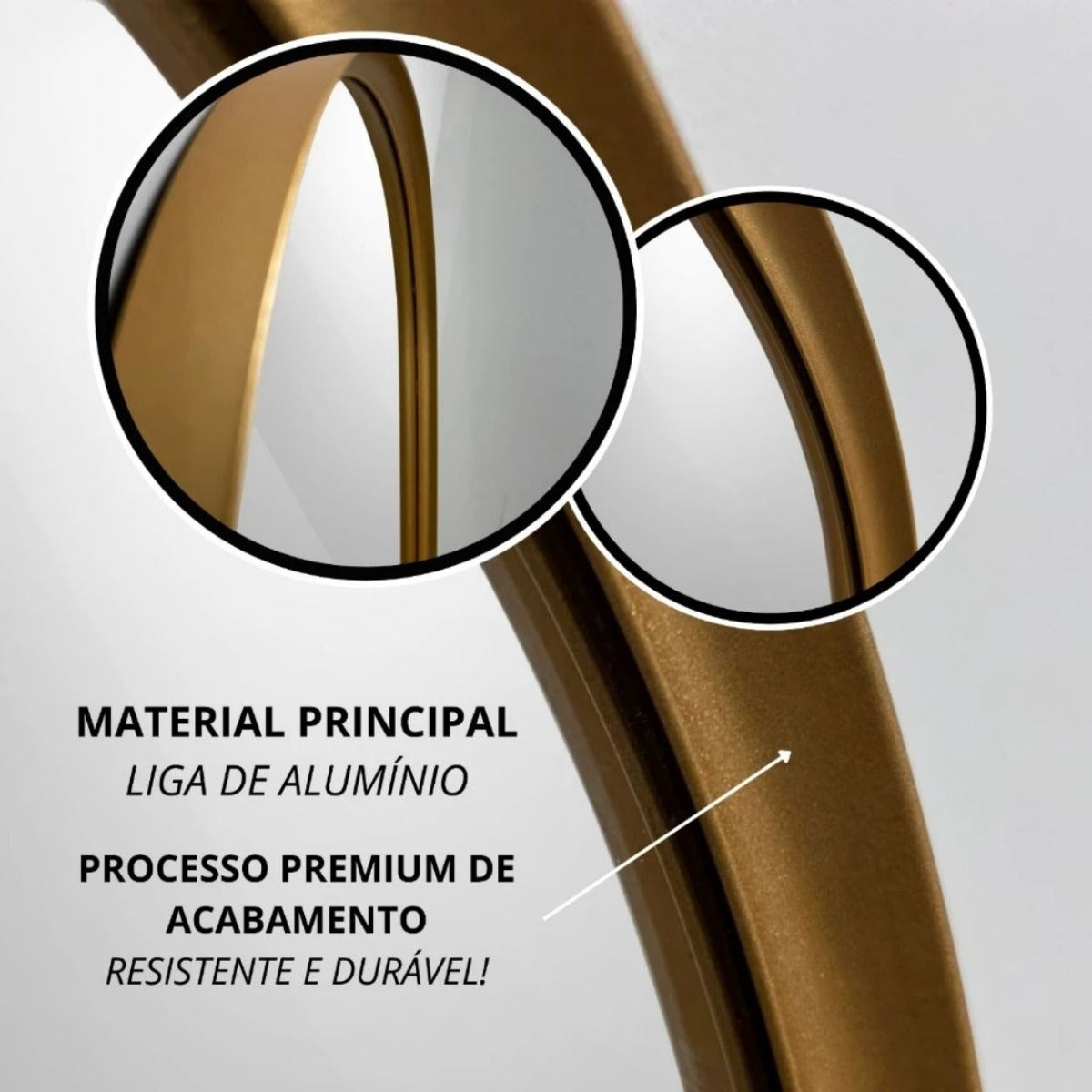Espelho Corpo Inteiro 147x37 Cantos Arredondados Moldura Preta, Prata ou Dourado