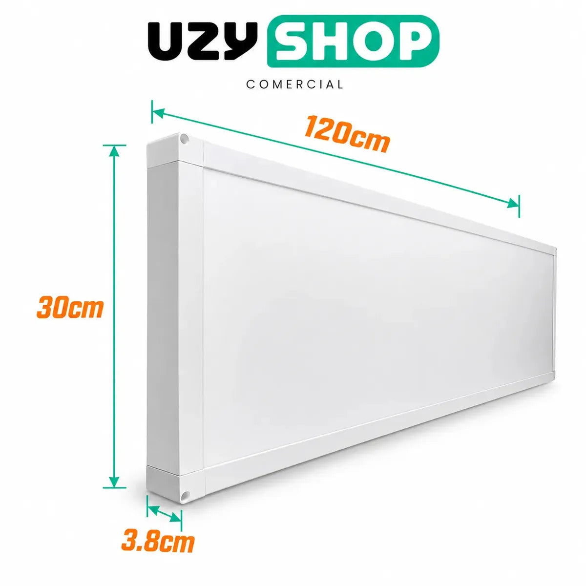 Painel Luminária 120x30cm Plafon Retangular Led Sobrepor 48w 6500k Bivolt