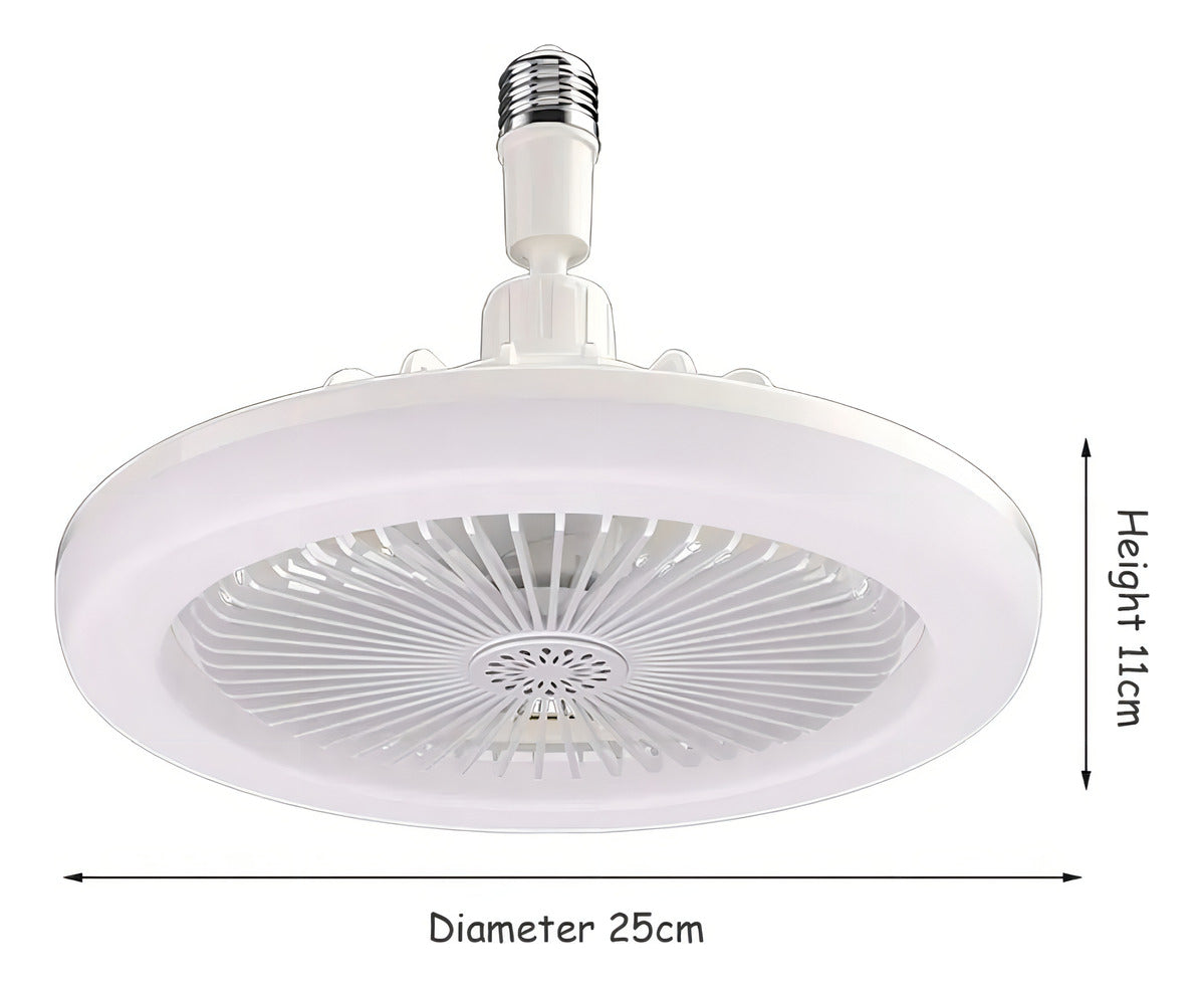 Ventilador De Teto Com Lâmpada Led Com Controle Remoto 3 Mod Diâmetro 230 Mm - Uzy Shop