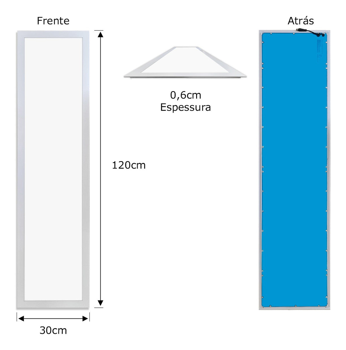 10 Painel Plafon Led 120x30 48w Luminária Embutir No Forro - Uzy Shop