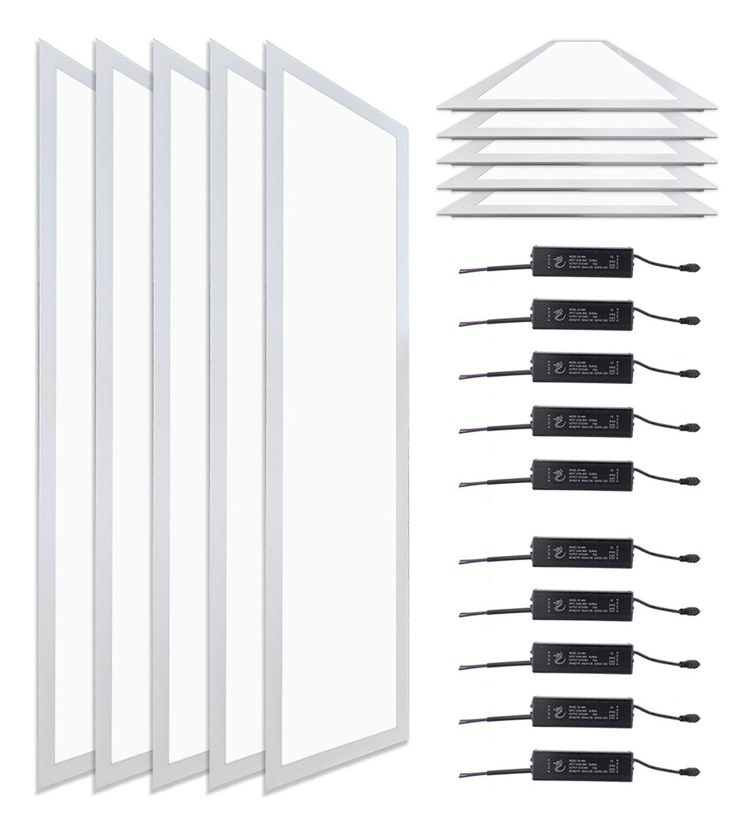 10 Painel Plafon Led 120x30 48w Luminária Embutir No Forro - Uzy Shop