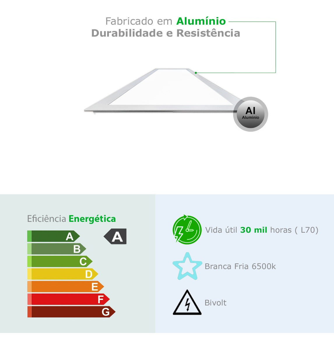 10 Painel Plafon Led 120x30 48w Luminária Embutir No Forro - Uzy Shop