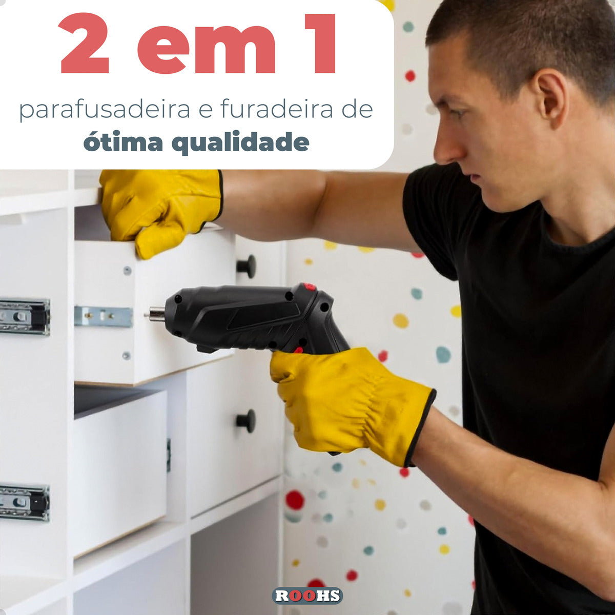 Mini Parafusadeira Furadeira Elétrica 2 Em 1 Maleta 45 Peças - Uzy Shop