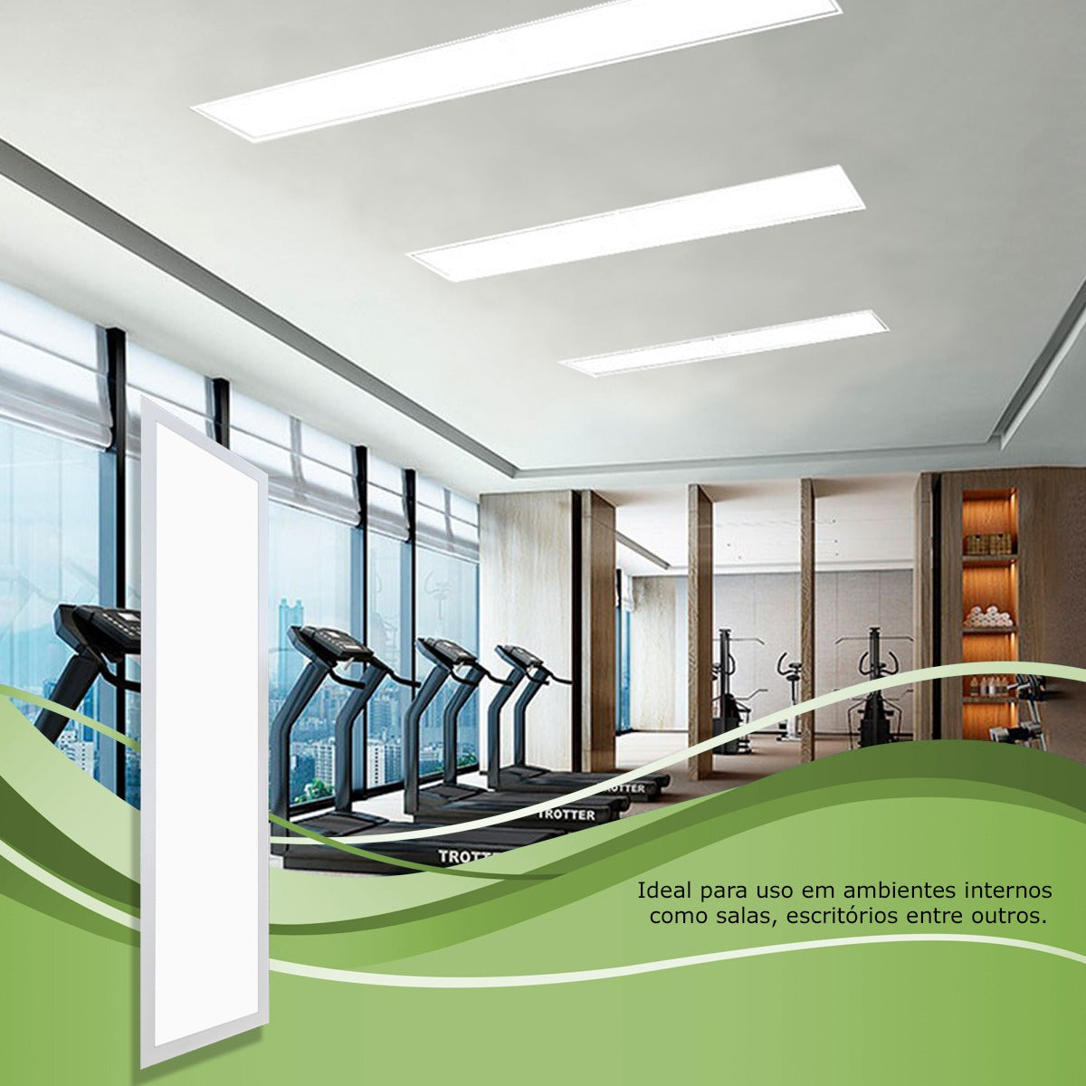 10 Painel Plafon Led 120x30 48w Luminária Embutir No Forro - Uzy Shop