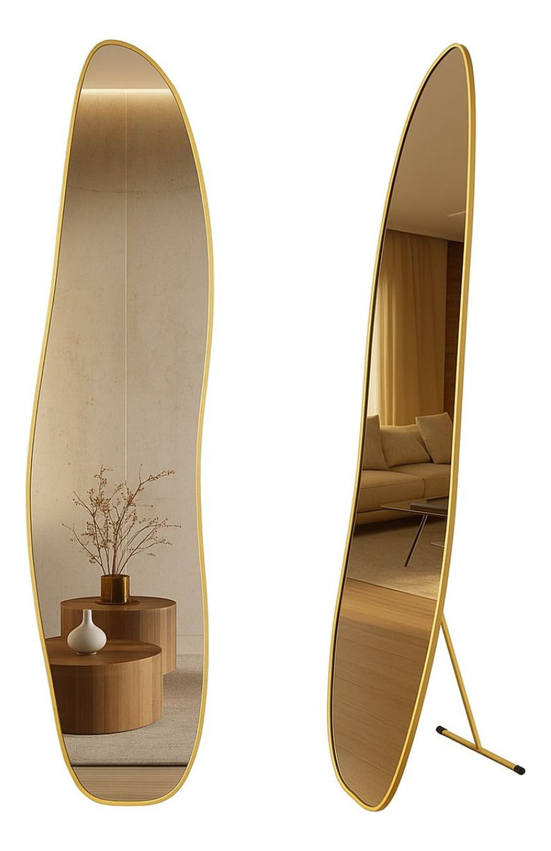 Espelho Corpo Inteiro 146x36cm Abstrato Moldura Colorida