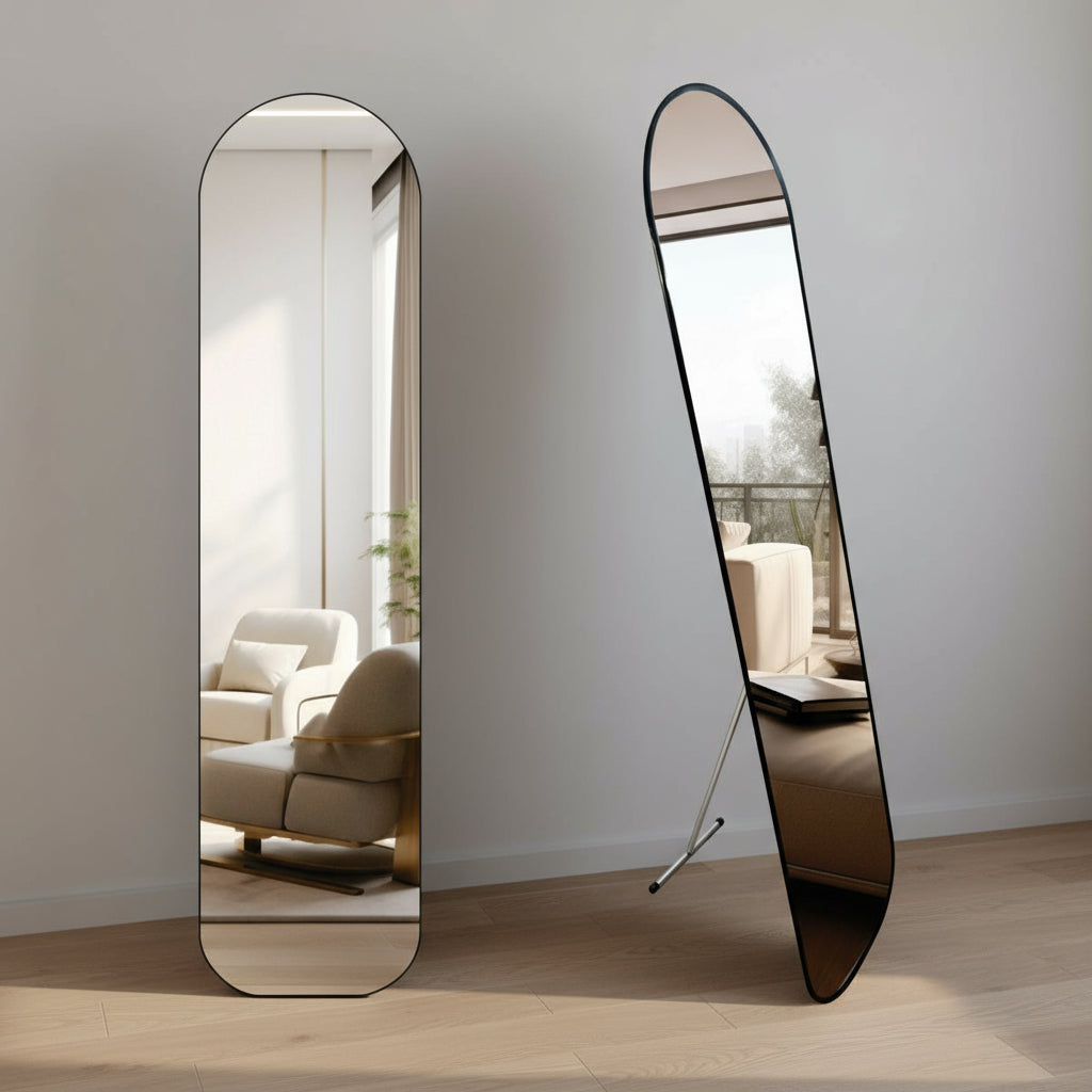 Espelho Chão Corpo Inteiro 146x36cm Modelo Capela Moldura Colorida - Uzy Shop