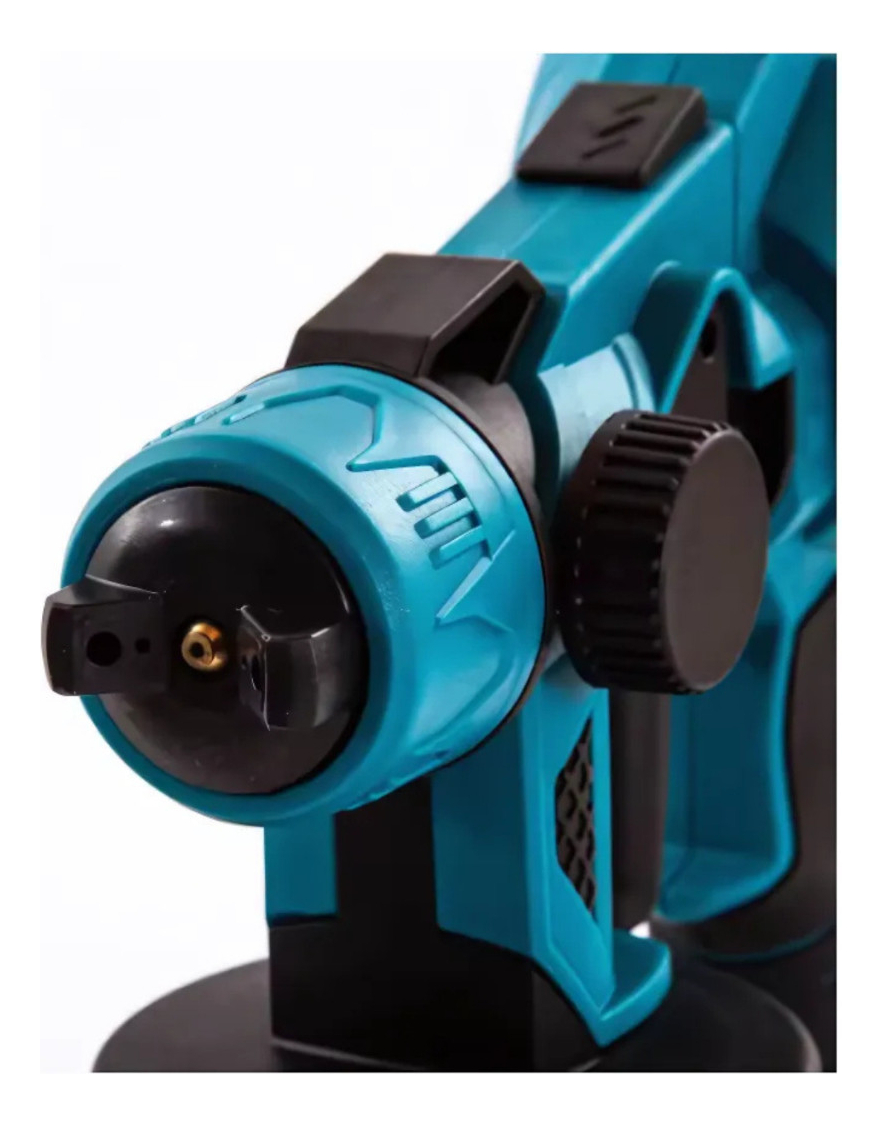 Pistola Pulverizadora 48V 400W 1000ml com 2 Baterias 1500mAh Azul para Pintura