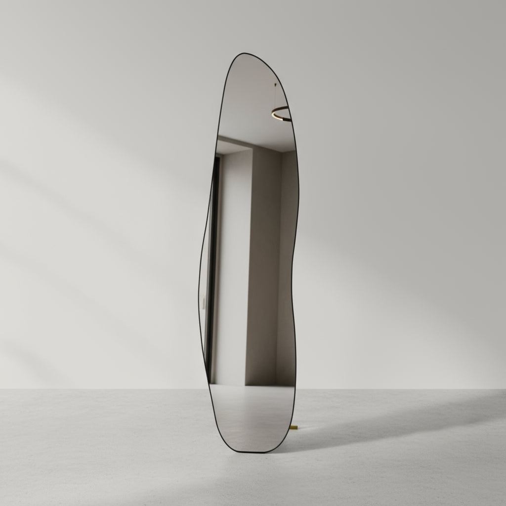 Espelho Corpo Inteiro 146x36cm Abstrato Moldura Colorida