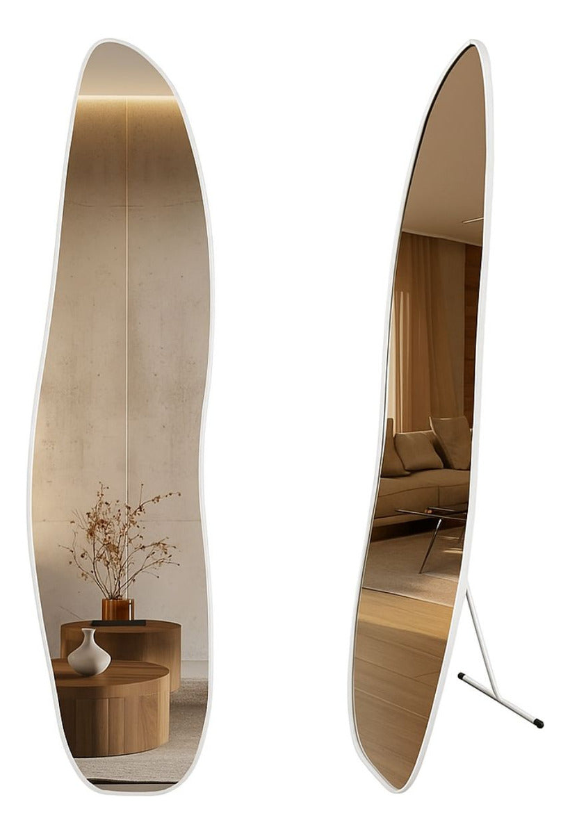 Espelho Corpo Inteiro 146x36cm Abstrato Moldura Colorida