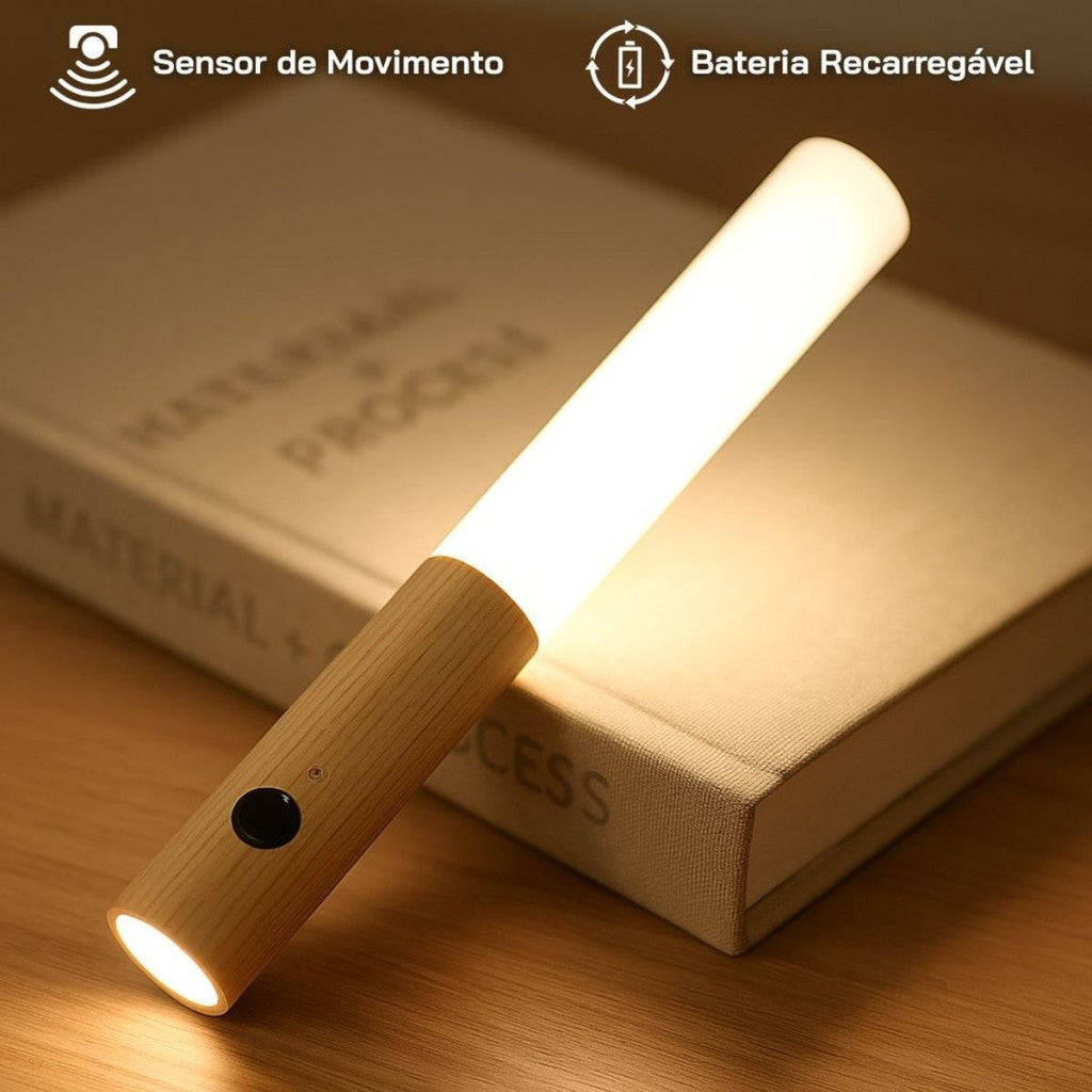 Luminária Led Portátil Bastão 1w Com Sensor De Movimento
