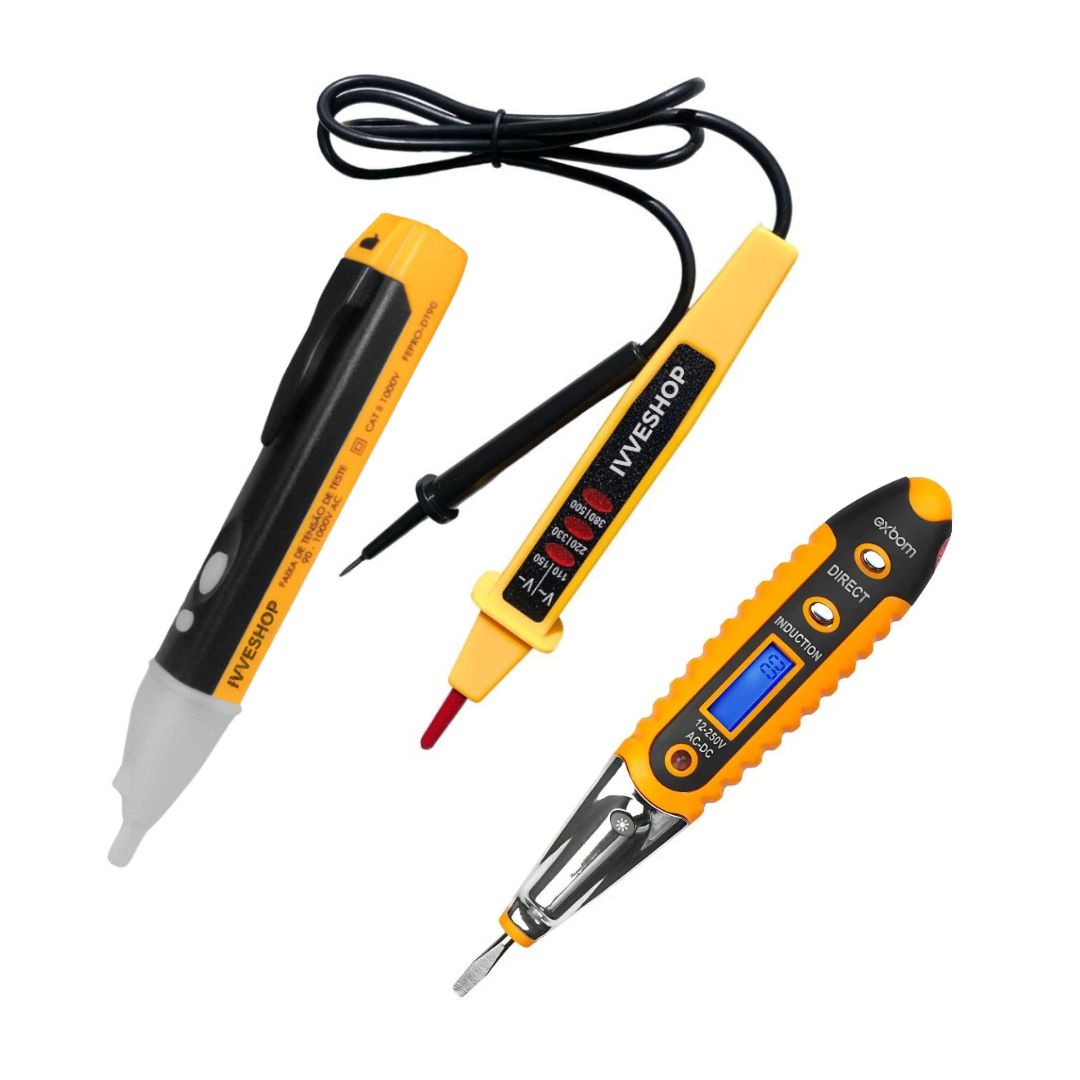 Kit Chave Teste Digital e Caneta Detectora ou Voltímetro – Segurança e Praticidade para Suas Medições! - Uzy Shop