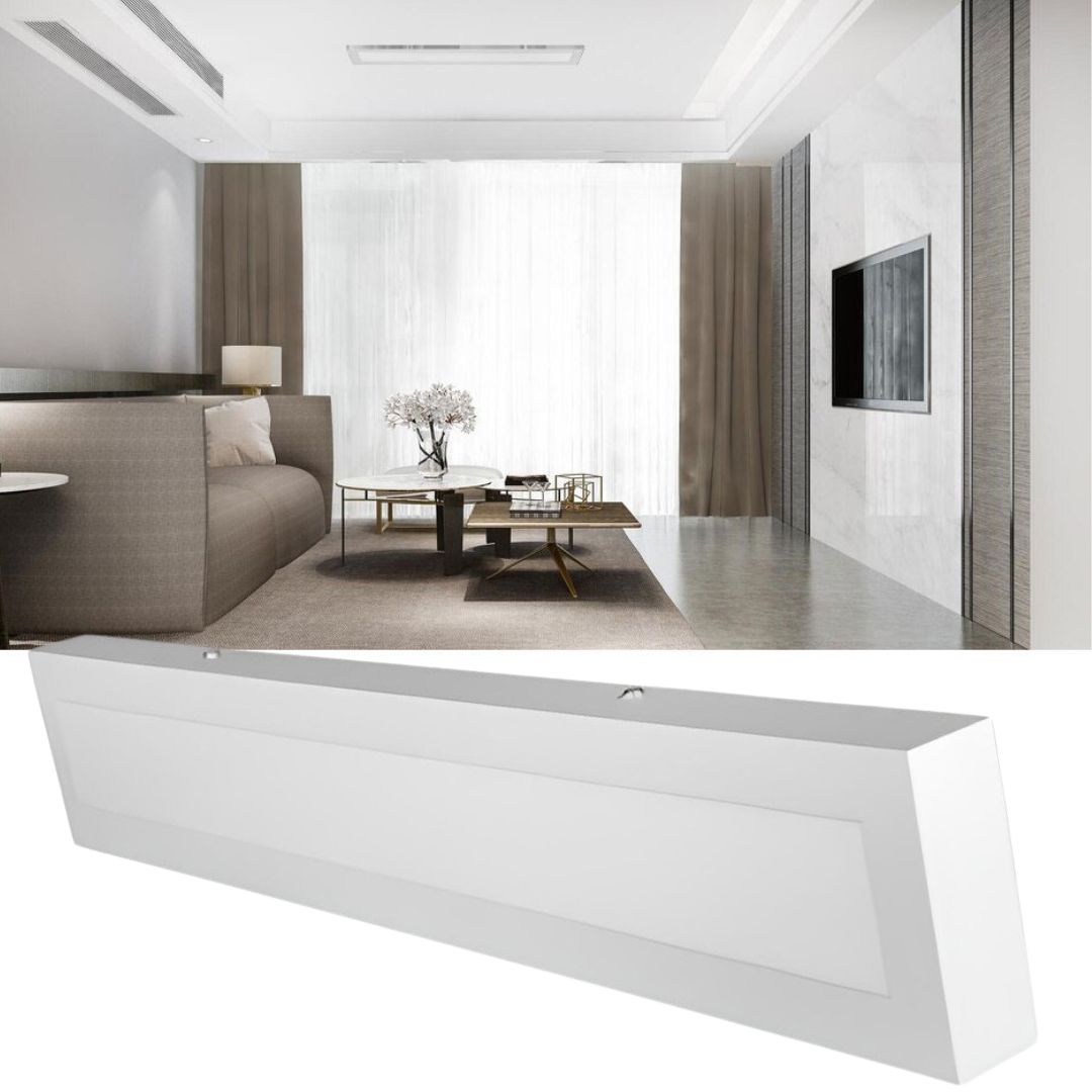 Painel Plafon LED Retangular Sobrepor 60cm 18W Branco Frio – Iluminação Moderna e Eficiente! - Uzy Shop