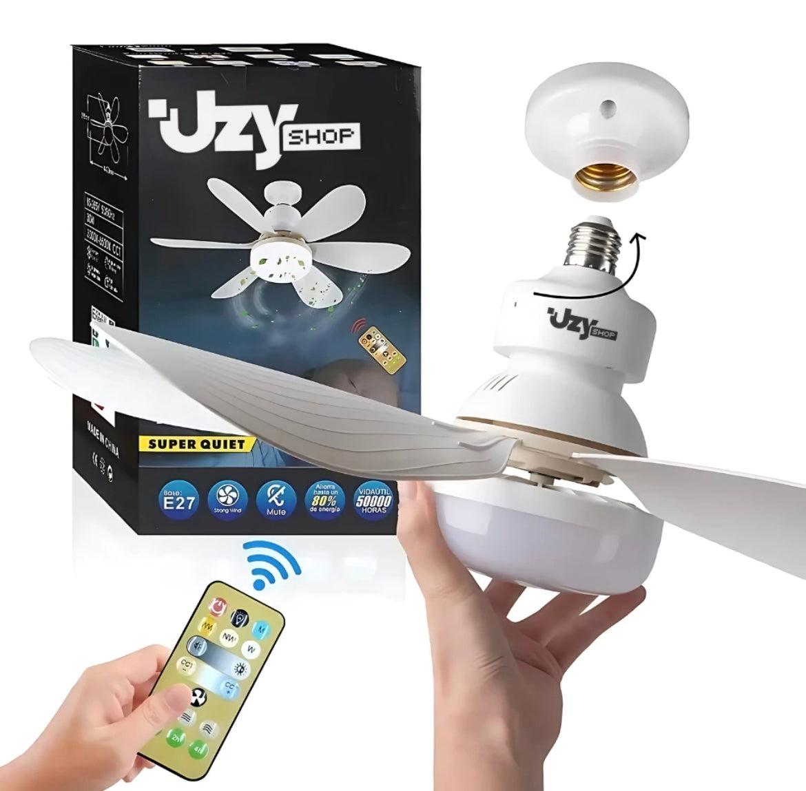 Ventilador de Teto LED 60W com Controle Remoto - Conforto e Estilo em Um Só! - Uzy Shop