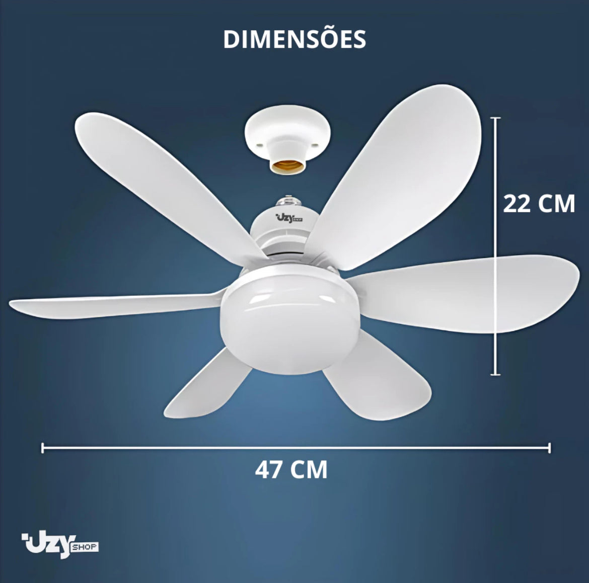 Ventilador de Teto LED 60W com Controle Remoto - Conforto e Estilo em Um Só! - Uzy Shop