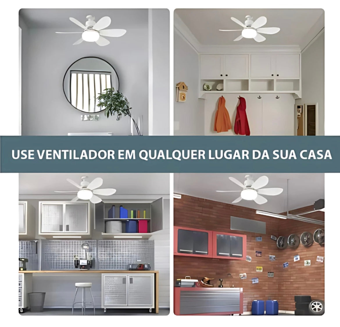 Ventilador de Teto LED 60W com Controle Remoto - Conforto e Estilo em Um Só! - Uzy Shop