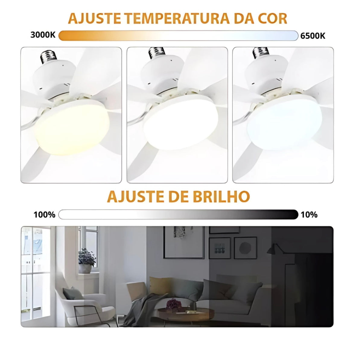 Ventilador de Teto LED 60W com Controle Remoto - Conforto e Estilo em Um Só! - Uzy Shop
