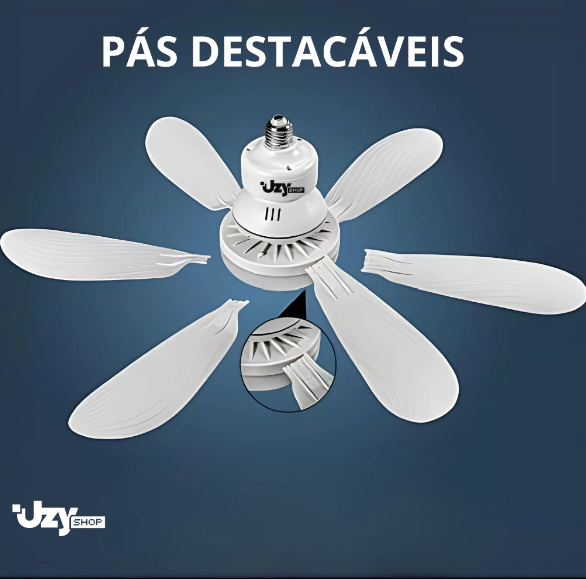 Ventilador de Teto LED 60W com Controle Remoto - Conforto e Estilo em Um Só! - Uzy Shop