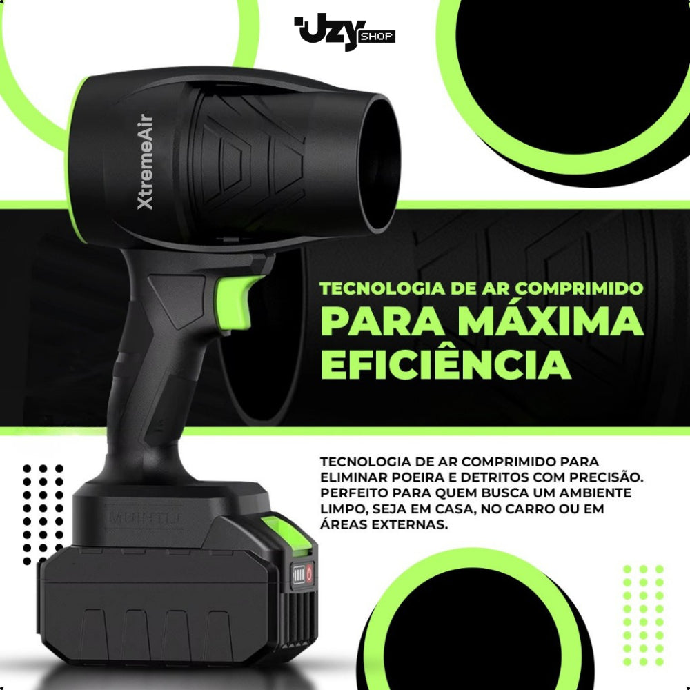 Soprador Turbo Portátil USB Recarregável 2 Baterias Bivolt Super Potente - Uzy Shop