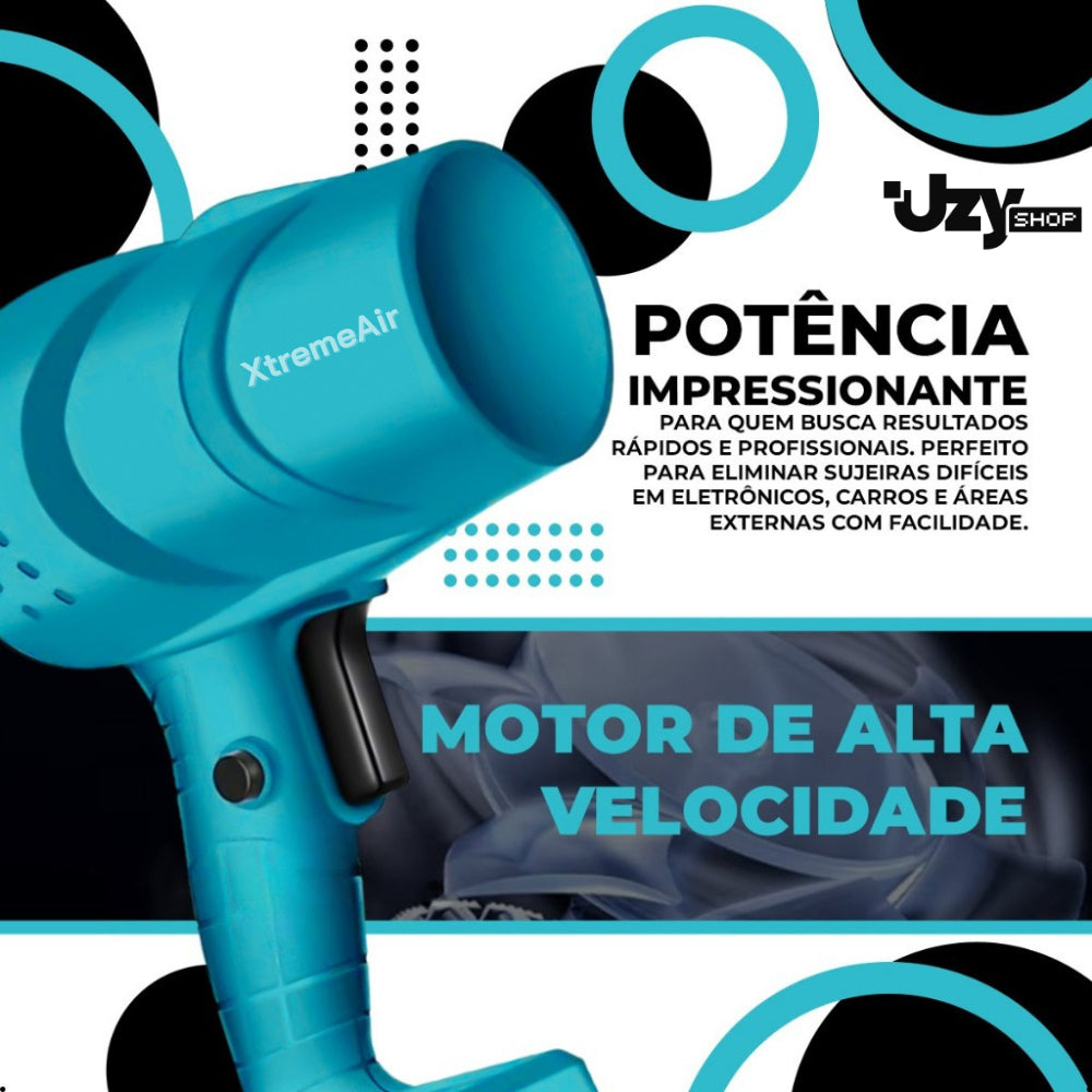 Soprador Turbo Portátil USB Recarregável 2 Baterias Bivolt Super Potente - Uzy Shop
