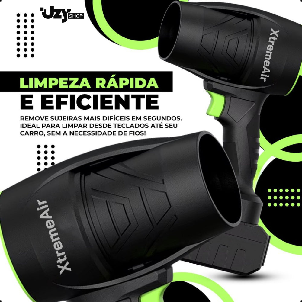 Soprador Turbo Portátil USB Recarregável 2 Baterias Bivolt Super Potente - Uzy Shop