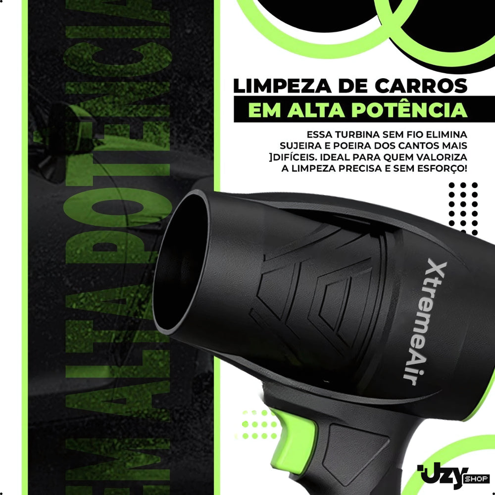 Soprador Turbo Portátil USB Recarregável 2 Baterias Bivolt Super Potente - Uzy Shop