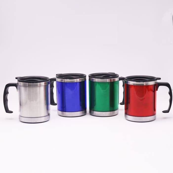 Caneca Térmica Inox 450ml com Alça e Tampa Bebida Fria ou Quente - Uzy Shop