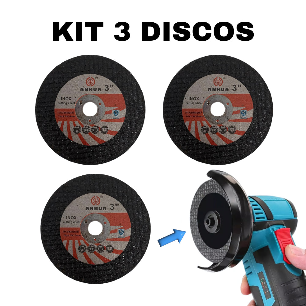 Kit com 3 Discos de Corte PowerGrip 76mm – Precisão e Eficiência para Seus Projetos - Uzy Shop