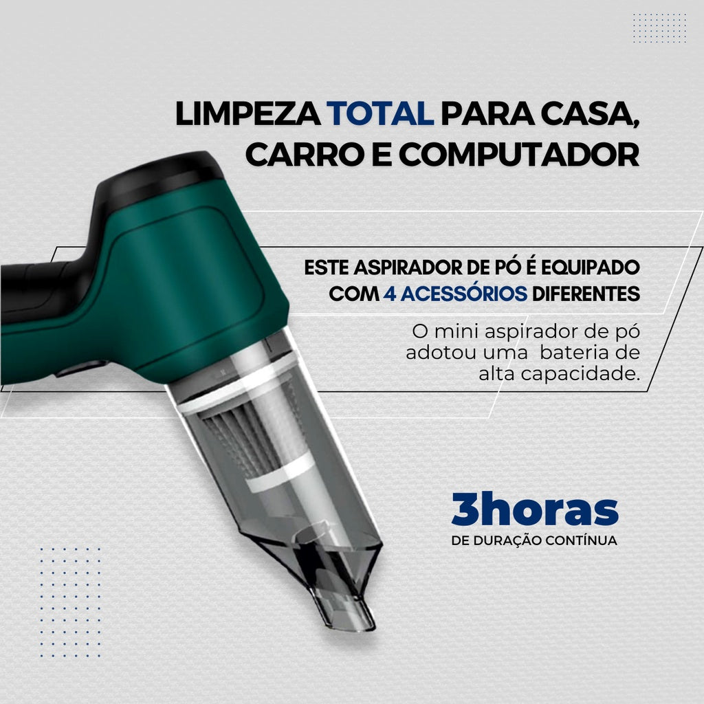 Mini Aspirador Soprador faz Vácuo 3 Em 1 Ar Portátil Usb - Uzy Shop