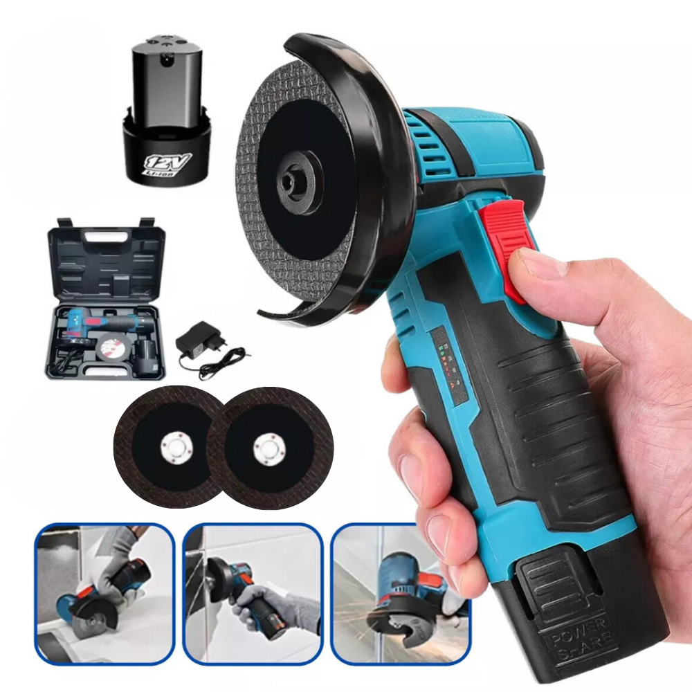 Esmerilhadeira Lixadeira PowerGrip Portátil Bateria Recarregável 12V Serra Mármore - Uzy Shop