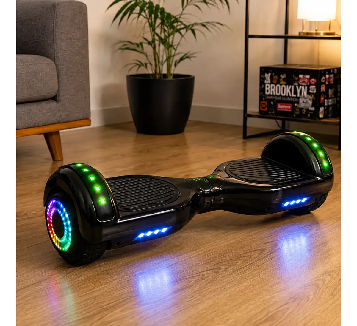 Hoverboard Infantil 6.5 Polegadas LED Bluetooth 600W Motor Duplo