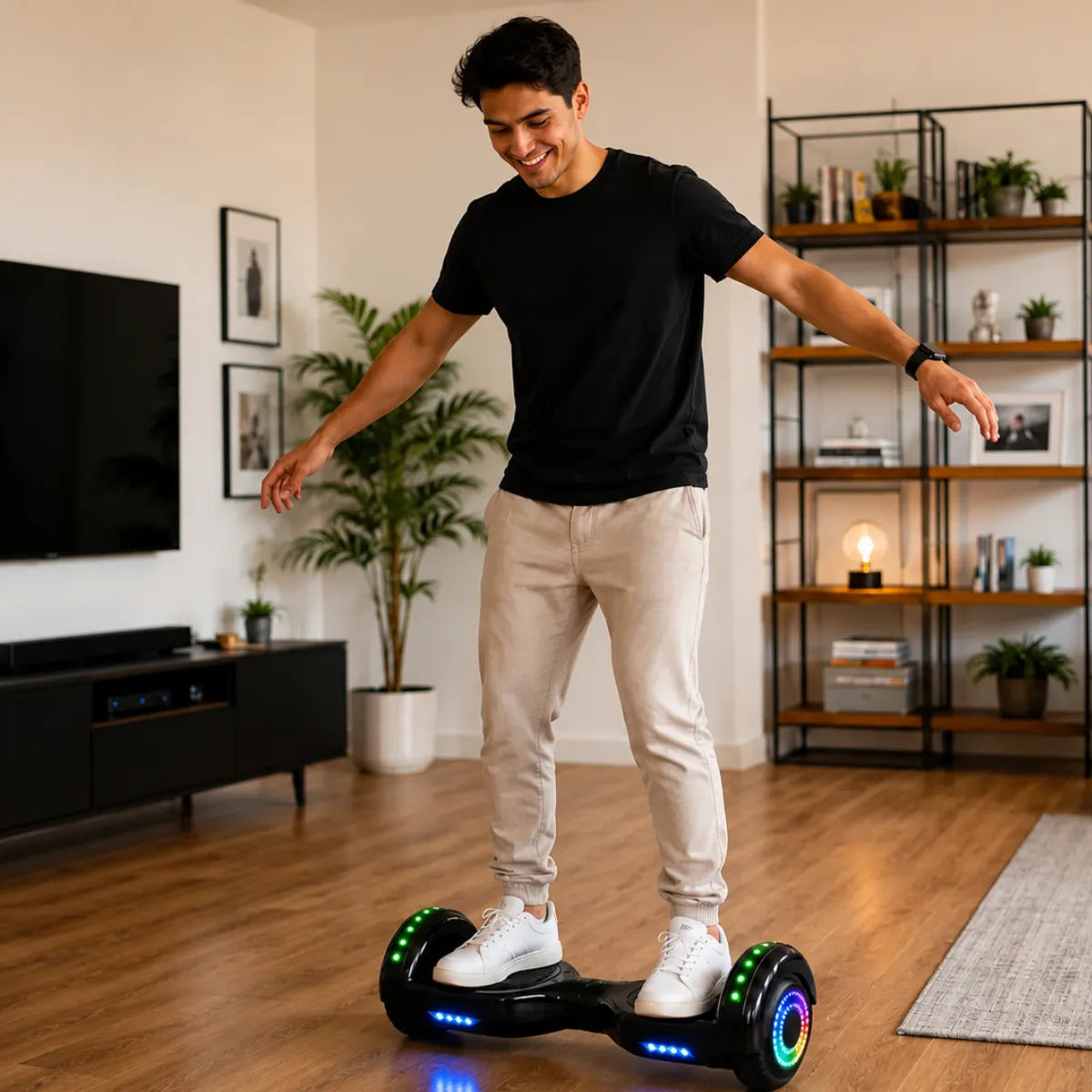 Hoverboard Infantil 6.5 Polegadas LED Bluetooth 600W Motor Duplo