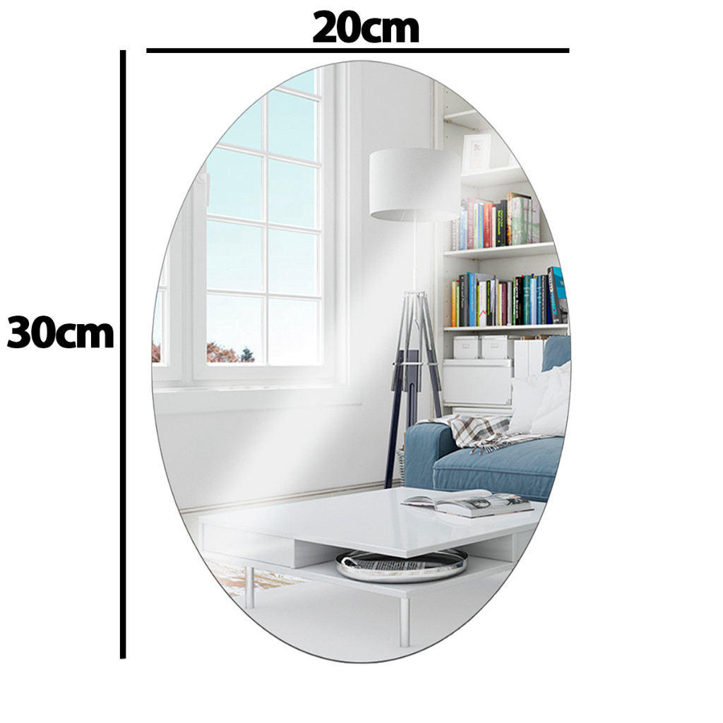 Espelhos Adesivos Acrílico Oval e Retangular Diversos Tamanhos – Decoração Moderna e Versátil! - Uzy Shop