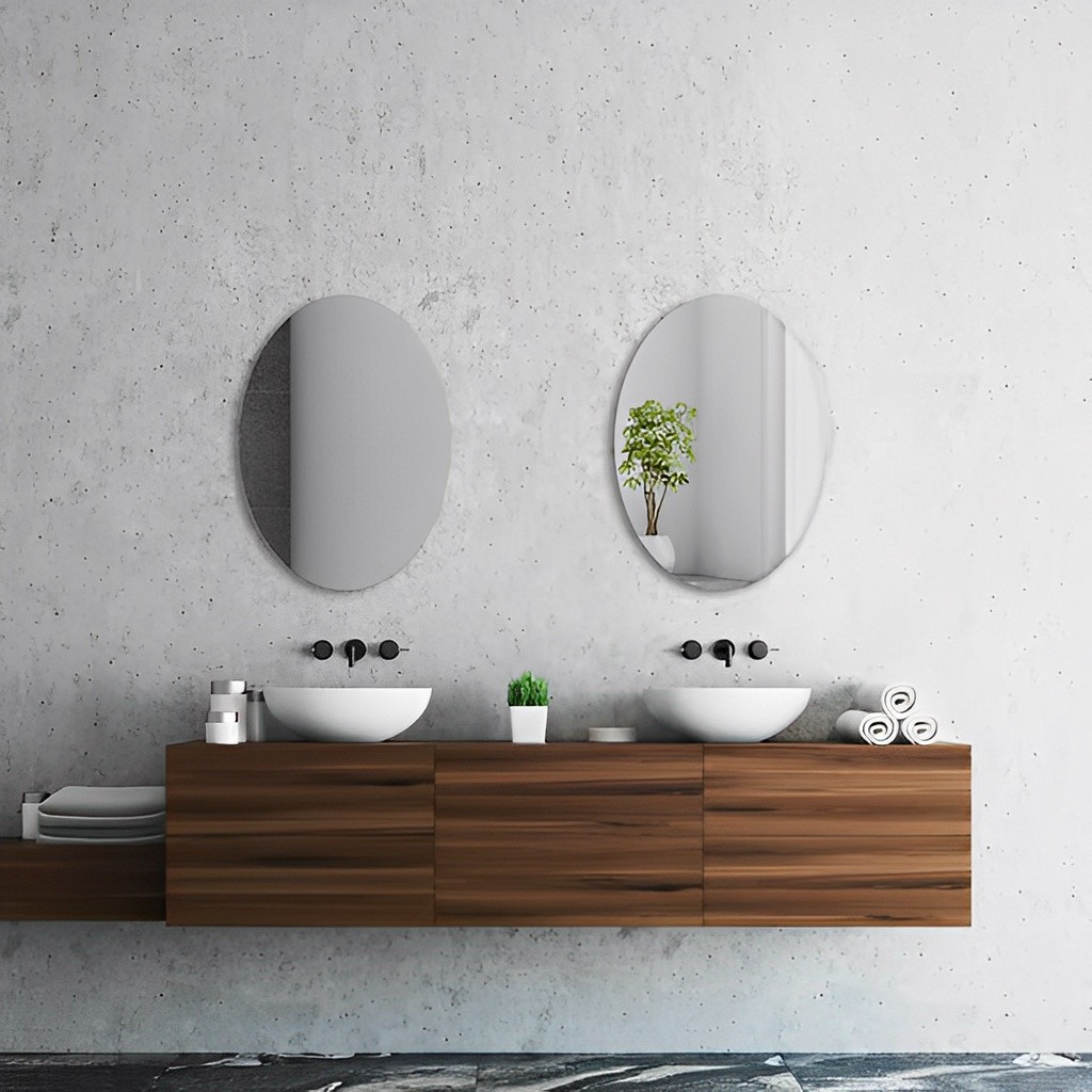 Espelhos Adesivos Acrílico Oval e Retangular Diversos Tamanhos – Decoração Moderna e Versátil! - Uzy Shop