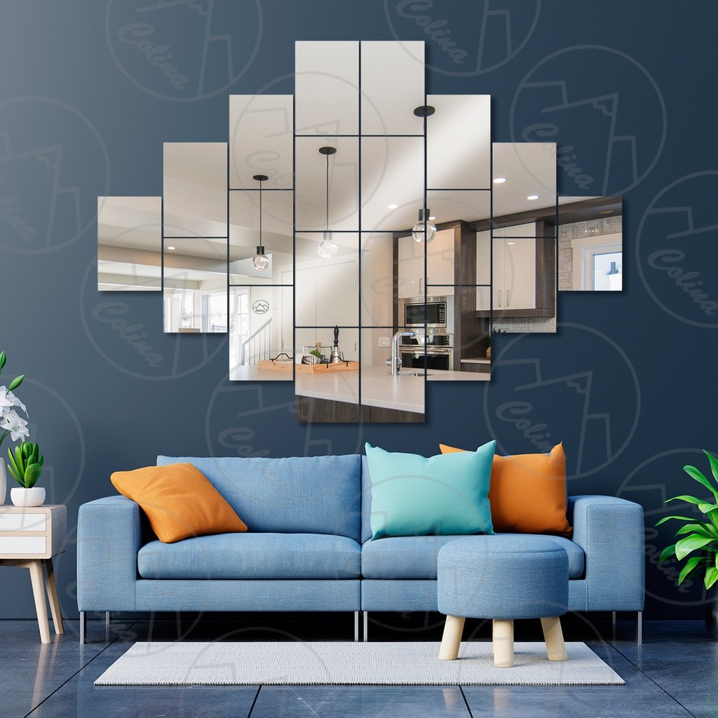 Espelhos Adesivos Acrílico Oval e Retangular Diversos Tamanhos – Decoração Moderna e Versátil! - Uzy Shop