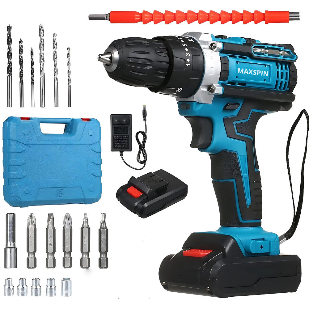 Furadeira e Parafusadeira MaxSpin 48V com Maleta e Acessório