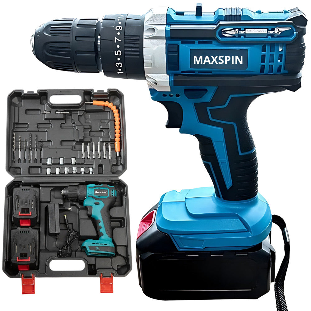 Furadeira e Parafusadeira MaxSpin 48V com Maleta e Acessório