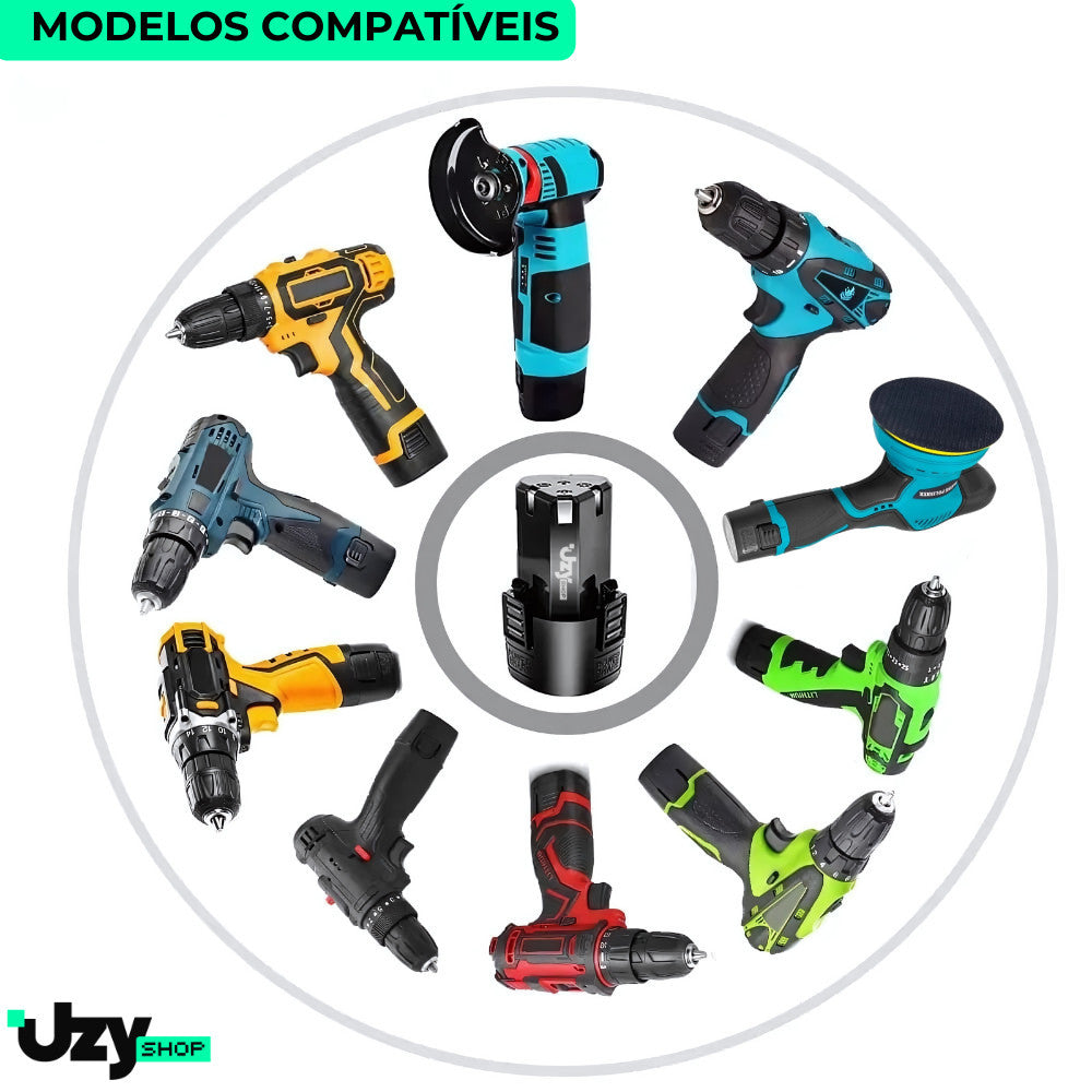 Bateria Litio 12 Compativel para Parafusadeira Esmerilhadeira Lixadeira - Uzy Shop