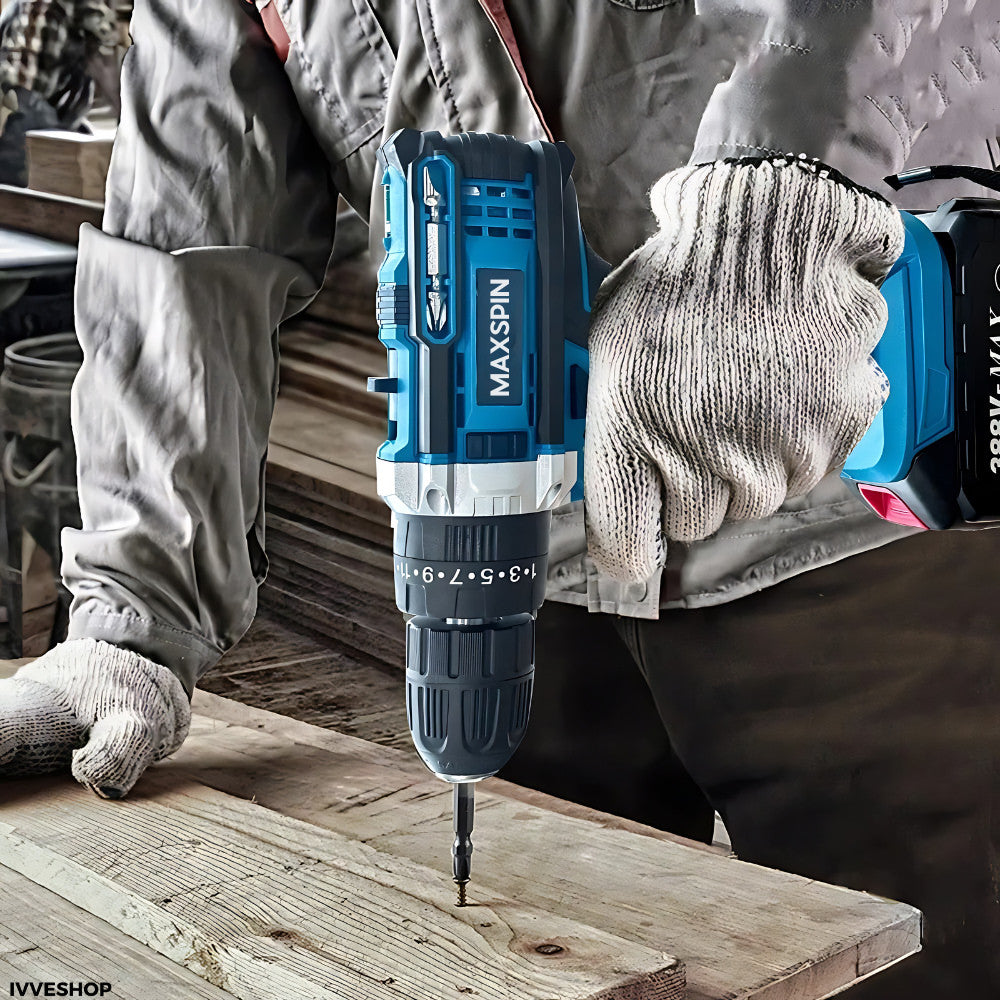 Furadeira e Parafusadeira MaxSpin 48V com Maleta e Acessório