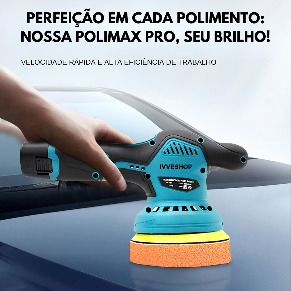 Lixadeira Polidora Portátil Sem Fio Polimax Pro 12V – Polimento Profissional em Suas Mãos - Uzy Shop