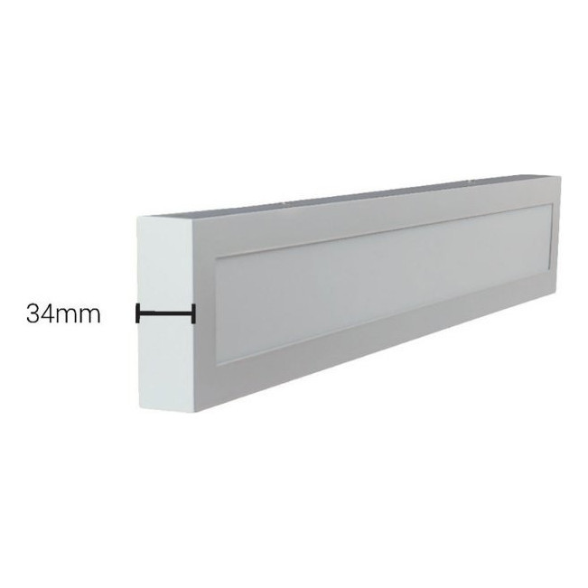 Painel Plafon LED Retangular Sobrepor 60cm 18W Branco Frio – Iluminação Moderna e Eficiente! - Uzy Shop