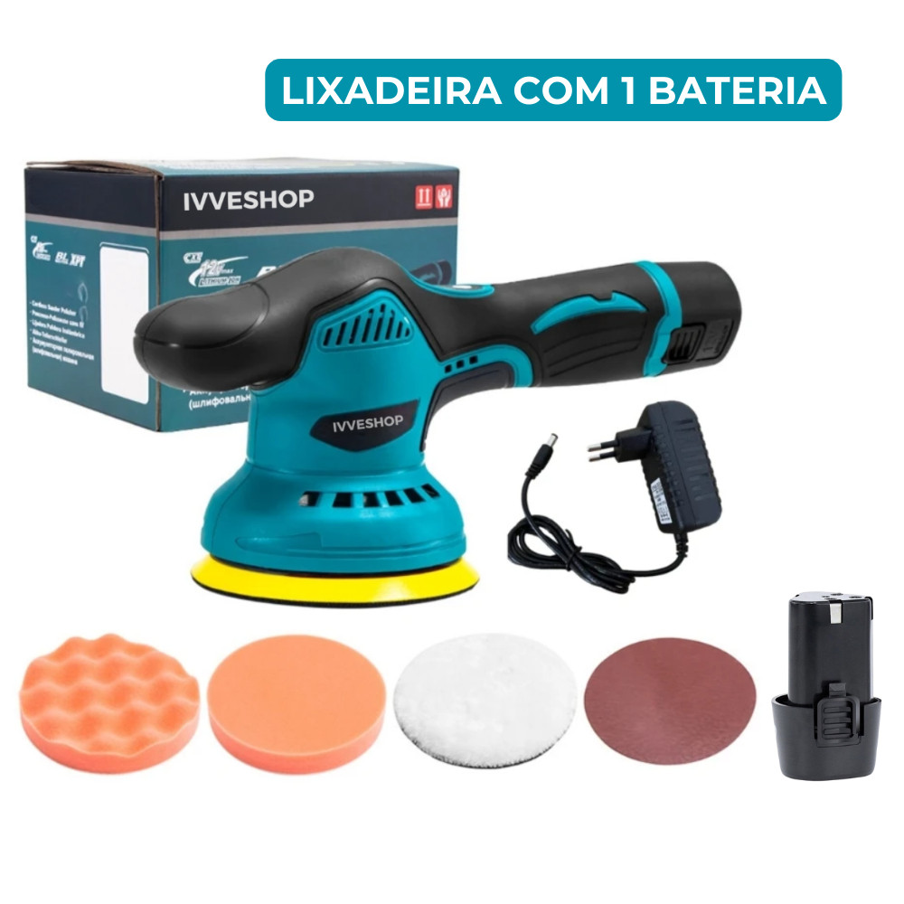 Lixadeira Polidora Portátil Sem Fio Polimax Pro 12V – Polimento Profissional em Suas Mãos - Uzy Shop
