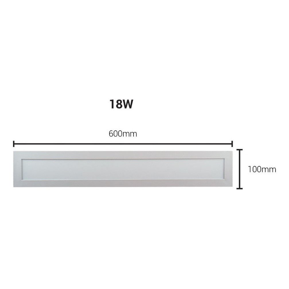 Painel Plafon LED Retangular Sobrepor 60cm 18W Branco Frio – Iluminação Moderna e Eficiente! - Uzy Shop