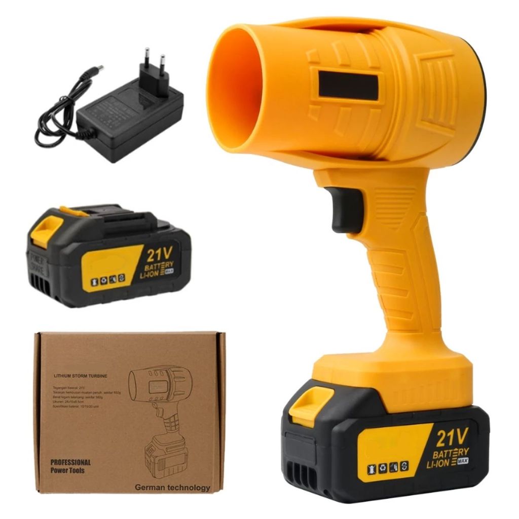 Soprador De Folhas Turbo Sem Fio Bateria 21V Recarregável Potente Limpeza Interna e Externa Bivolt